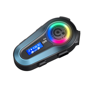 Walkie-talkie para casco Q08 MAX, con función de compartir música, comunicación para motocicletas con audio mixto de doble chipset y alcance de 300 metros - Product Image 1