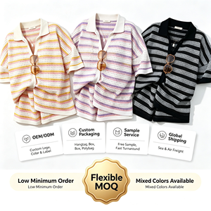 Ensemble décontracté 2 pièces VELAN pour femme, imprimé <span class=keywords><strong>Sumner</strong></span>, manches courtes, séchage rapide, color block, tricot crochet, tenue d'été - Product Image 4