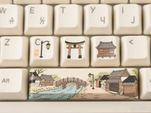 ชุดพวงกุญแจแบบเป่าลมและวาดด้วยมือของ Kyoto ปรับแต่งได้พร้อมชุดปุ่มกดแบบระเหิดของศาลดวงจันทร์ - Product Image 4