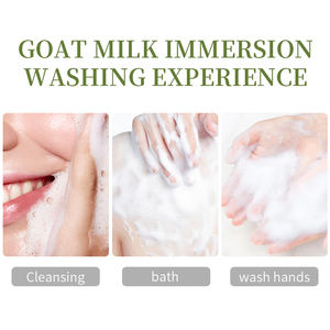 สบู่ทำมือสำหรับทำความสะอาดและบำรุงผิวหน้าสบู่ทำจากนมแพะทำจากกะทิออร์แกนิกเพื่อผิวขาวและผิวกาย - Product Image 5
