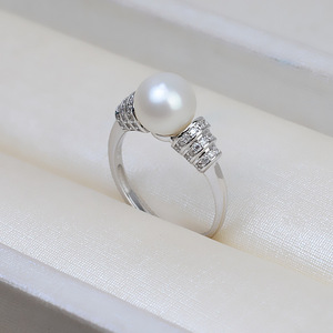 Handmade DIY S925 Silver Opening <b>Ring</b> Female Living 7-8 Pearl Hollow Holder Gold Plated <b>Adjustable</b> <b>Size</b> Accessory Trendy Tide 71 - Product Image 3