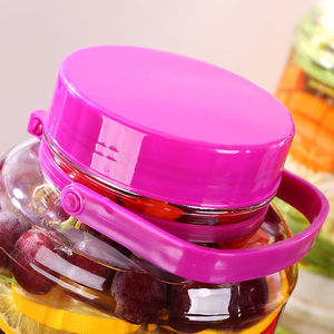 Conteneur en verre de 5 gallons à large ouverture pour cornichons, grand carboy en verre, fermentateur pour brassage maison, vin rouge, vin de prune avec couvercle à poignée - Product Image 6