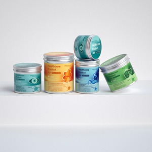 250ml 360ml Custom <b>Label</b> Aluminum Pill <b>Jar</b> Container FDA Food Contact Materials Packaging for Liver & Eye Health Tablet Capsule - Product Image 2