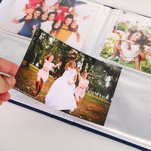 <span class=keywords><strong>Album</strong></span> Fotografico in Tessuto <span class=keywords><strong>di</strong></span> Lino da 6 Pollici con Finestra per Inserti Polaroid, Copertina in PVC, Rilegatura a Spirale, Pagine Interne Fai-da-Te per Archiviazione - Product Image 2