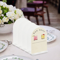 Supports de table en acrylique givré minimaliste pour images personnalisées, lot de 2, supports vierges en acrylique pour numéros de table de mariage DIY