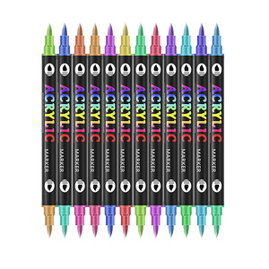 Marcadores de Pintura Acrílica a Base de Agua de Doble Punta, <span class=keywords><strong>168</strong></span> Colores, Profesionales, Resistentes al Agua, Permanentes, Borrables, Certificados por la <span class=keywords><strong>CE</strong></span>, para Pintar Rocas - Product Image 6