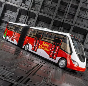 Autobús de Dos Pisos de Metal Fundido a Presión para Niños, Juguete de Autobús de Aleación con Doble Piso, Fuerza de Retorno, con Luces y Sonidos - Product Image 1