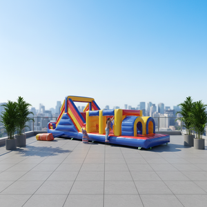 Circuito de Obstáculos Inflable Interactivo, Tipo Casa de Brinco para Adultos, Resistente para Exteriores, de Grado Comercial, PVC Impermeable - Product Image 3