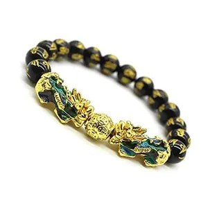 Wholesale Feng Shui Double Color Variation Hand-carved Spell Beads Bracelet for Men