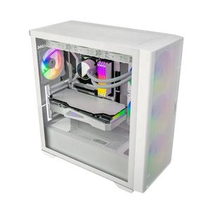 Boîtier PC <span class=keywords><strong>Gamer</strong></span> JNP-K02 EATX Full Tower avec panneau en verre TG, ventilateur RGB en alliage d'aluminium, compatible <span class=keywords><strong>ATX</strong></span> - Product Image 4