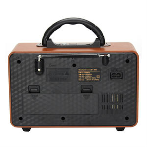 MEIER M-113BT Radio rétro en bois portable sans fil BT AM/FM/SW lecteur USB/TF batterie 1200mAh - Product Image 3