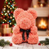 Vente chaude mignon Rose ours en peluche artisanat cadeaux parfaits pour l'anniversaire des enfants Graduation fête des mères noël Halloween-vente en gros