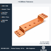 Support de barre omnibus sur mesure usiné CNC, fournisseur OEM, précision 0,01 mm, ISO 9001, usinage 5 axes, électro-érosion à fil, finition de surface Al6061, usinage de l'étain