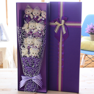 Bouquet d'ours en peluche rose en gros jouet de bouquet de fleurs pour la Saint-Valentin - Product Image 4