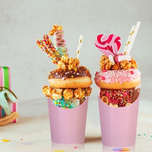 Fabricant <span class=keywords><strong>professionnel</strong></span> de cornets en papier pour frites, seaux à popcorn, gobelets à chips en kraft brun à emporter - Product Image 4