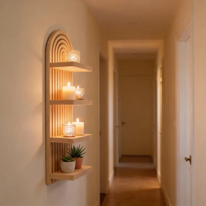 Estante de Pared Estilo Boho, Decoración <span class=keywords><strong>para</strong></span> el Hogar, Estantes Colgantes de Madera <span class=keywords><strong>para</strong></span> <span class=keywords><strong>Plantas</strong></span> - Product Image 2