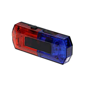 Lampe <span class=keywords><strong>de</strong></span> <span class=keywords><strong>patrouille</strong></span> nocturne à piles, LED prismatique haute intensité, rouge et bleu, lampe torche clignotante - Product Image 1