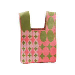 กระเป๋าถือถักโครเชต์ลายดาวสำหรับผู้หญิง ฤดูใบไม้ร่วง ฤดูหนาว ทำจากโพลีเอสเตอร์ ปิดแบบเปิด ตกแต่งด้วยงานปัก สไตล์ผู้หญิง - Product Image 1