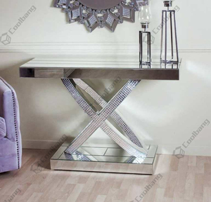 Tavolo Console Decorativo a Specchio Argentato a Forma di X, Vendita Calda - Product Image 2