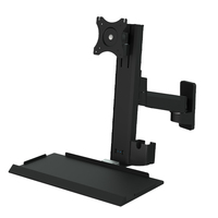 Support mural à bras unique Meisonic T8-MA01KB 450 mm pour clavier et moniteur médical/industriel de 32 pouces