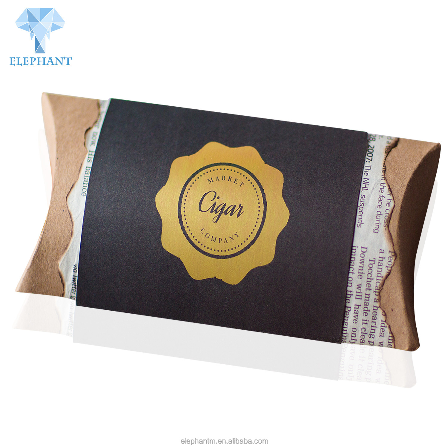 Small Paper Luxury Custom Pillow Box Packaging For Gift Biodegradable Pillow Box