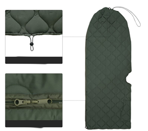 Poncho-couverture à capuche portable avec fermeture éclair intégrale pour le camping en plein air, les voyages et les événements sportifs – Couverture légère et chaude - Product Image 3