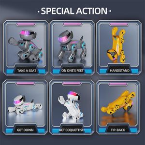 Chien robot intelligent avec télécommande, interaction vocale et actions programmables, lumières LED et musique - Product Image 6
