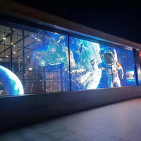 Vente en gros P3.9-7.8 écran LED transparent mur vidéo intérieur publicité affichage numérique affiche couleur écran en verre led