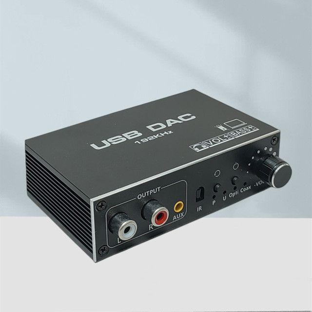 USB Optical Coaxial Digital-to-Analog Audio Converter with 192kHz Sampling Rate and Aluminum Alloy Construction