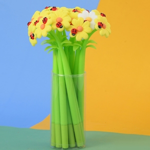 Nuova graziosa penna a forma di Silicone morbido <span class=keywords><strong>quadrifoglio</strong></span>. Alla moda e simpatico cartone animato penna Gel per ufficio cancelleria. - Product Image 5