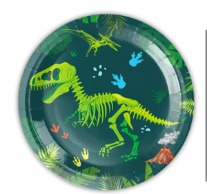 Ensemble de vaisselle jetable sur le thème des fossiles de dinosaures DAMAI pour 10 invités, assiettes en papier, gobelets, serviettes, fournitures pour fête d'anniversaire d'enfants - Product Image 3