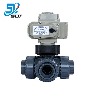 Ball Valve 3 Way Factory Supply PVC 3 Way Ball Valve With Electric Actuator For Water Supply