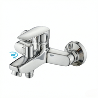 Robinet de baignoire moderne et minimaliste avec eau chaude et froide, en alliage de zinc, avec noyau en céramique, adapté aux salles de bain d'hôtels et d'appartements