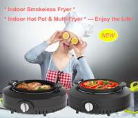 Rayon infrarouge Sans Fumée Friteuse & Poêle à Griller