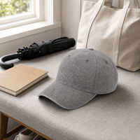 Casquette de baseball OEM en nylon uni délavé, douce, à six panneaux, en sergé, pour la vente en gros en vrac aux distributeurs et importateurs