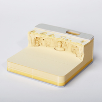 Bloc-notes en papier découpé au laser 3D au design personnalisé avec veilleuse prête à expédier-Notes autocollantes imprimées et imprimées