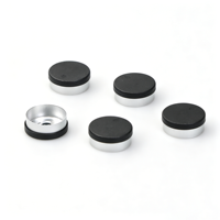20mm Aluminum Flip Screw Cap Bulk Wholesale OEM Anti-Slip Knurled Closure High Quality Non-Refillable Cosmetic Bottle ROPP