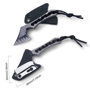 Cuchillo de Hoja Fija Personalizable OEM de Acero D2, 9 mm de Ancho, Punta Caída, Diseño Táctico Multifuncional para Supervivencia en Exteriores y Naturaleza - Product Image 5