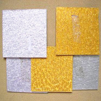 Plaque acrylique Premium en tissu doré et argenté 4x8ft, motif métallique, pour projets de caissons lumineux publicitaires
