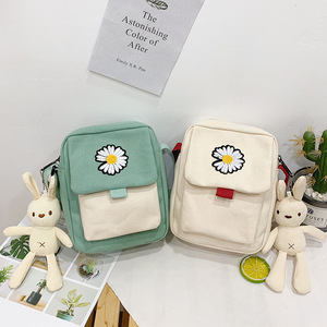 กระเป๋าโทรศัพท์แบบสะพายข้างสุดหรู OEM ODM แบบสั่งทำพิเศษ ดีไซน์ทันสมัยสไตล์ Messenger พร้อมลายปักดอกไม้ ตกแต่งด้วยผ้าแคนวาส - Product Image 4