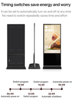 OEM 55 pouces au sol LCD publicité Auto Video Player Android Totem intérieur avec écran tactile affichage de signalisation numérique