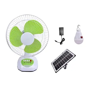Wholesale Solar Energy 12 Inch USB Mobile Power Bank 3 Speed Solar Power Electric Rechargeable Fan