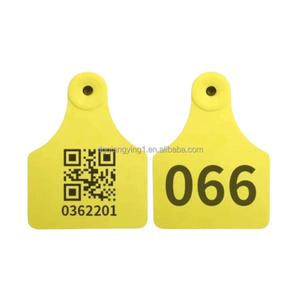 Customized QR <strong>Code</strong> <strong>Animal</strong> Tags FDX-B RFID Tag Cattle Unique Number EM4305 RFID Cow Tags - Product Image 1