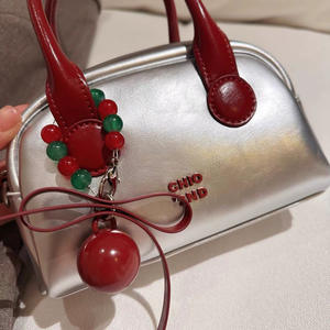 Bolso de Hombro de Moda para Mujer, Estilo Bowling Pequeño, con Forro de Poliéster, Cierre de Cremallera y Asa Única - Product Image 4