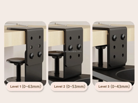 Support de tasse rotatif à 360 degrés réglable avec fixation par pince, adapté pour le bord d'un bureau ou d'une table à manger