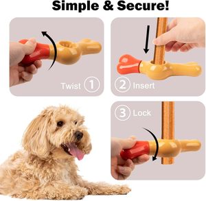 AFP Long-lasting Chewing <strong>Dog</strong> Toy Bully Stick Holder Pet Prevents Choking Safety Device Aggressive Chewers <strong>Dog</strong> Chew Stick Holder - Product Image 6