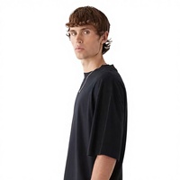 T-shirt noir imprimé 100 % coton, écologique, infroissable, à manches courtes, design tendance, coupe décontractée oversize, style skater, streetwear