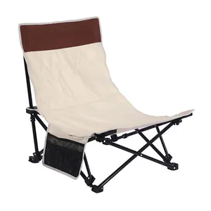 Düşük profilli koltuk katlanır plaj sandalyesi katlanabilir kamp için plaj sandalyeleri tedarikçi sırt çantası plaj sandalyesi