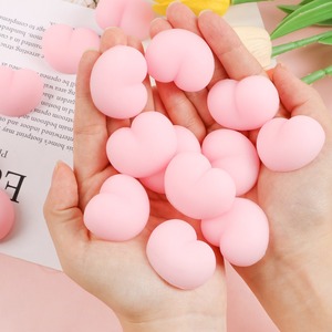 ของเล่นบีบก้นรูปพีช, ของเล่นบีบคลายเครียด TPR แบบคืนตัวช้า, ของเล่นบีบคลายความวิตกกังวลรูปก้นน่ารักขนาดเล็ก - Product Image 3