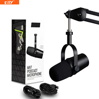 MV7 Dual USB/XLR Ausgang Dynamisches Podcast-Mikrofon mit Transformator Auto-Level-Modus Vollmetall-Konstruktion für Live-Streaming